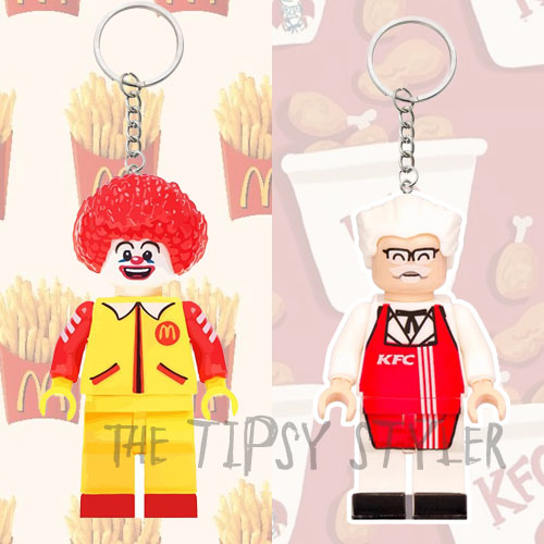 McDonald or KFC Keychain / Earring