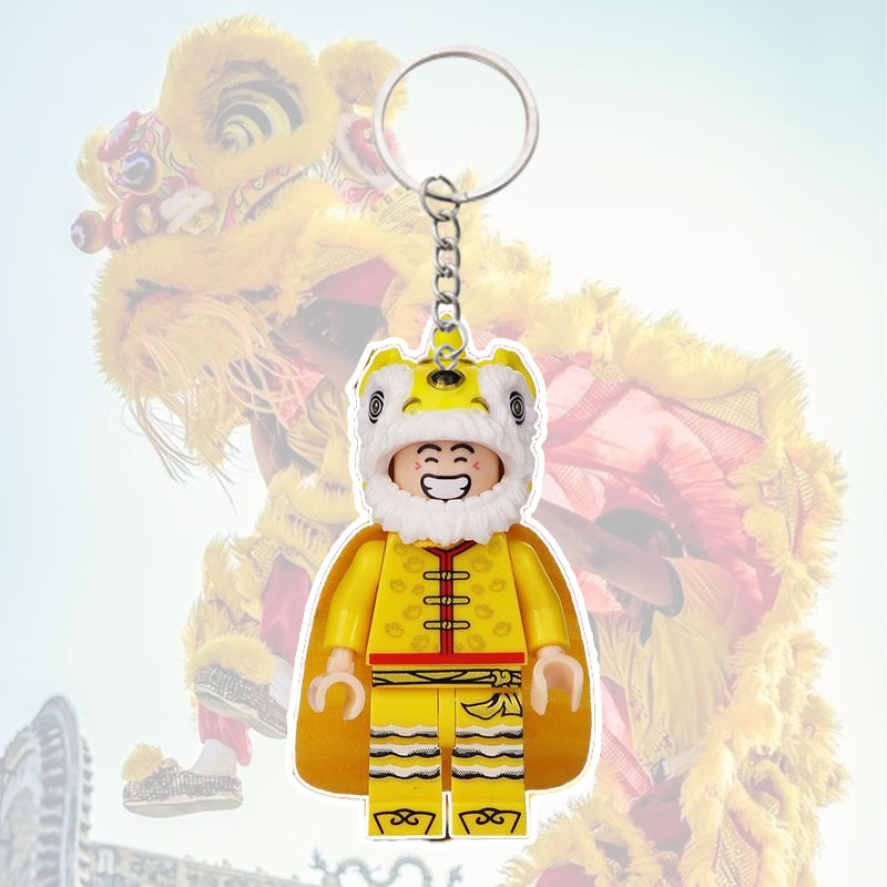 Lion Dance Mini Figure Keychain / Earring