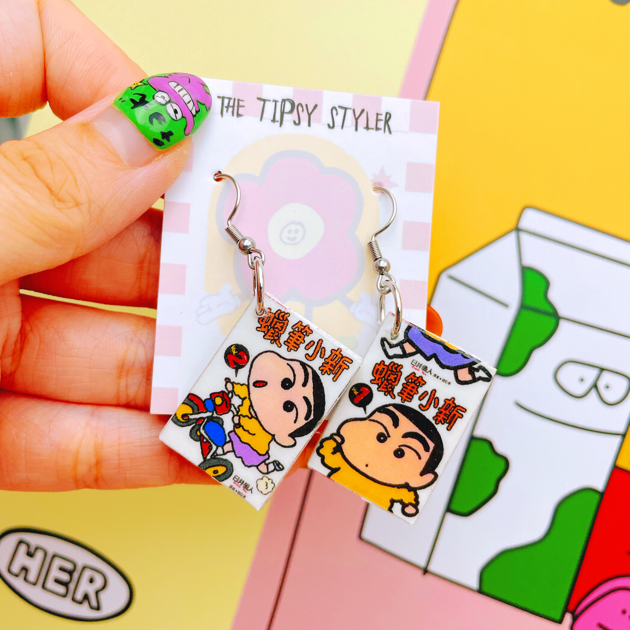 Mini Shin Chan Comic’s Earring