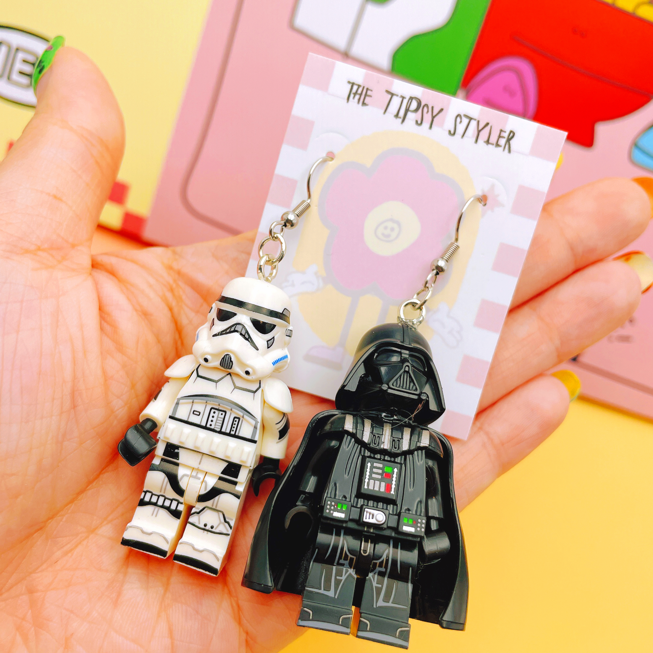 Darth Vader & Stormtrooper Mini Figure Earring