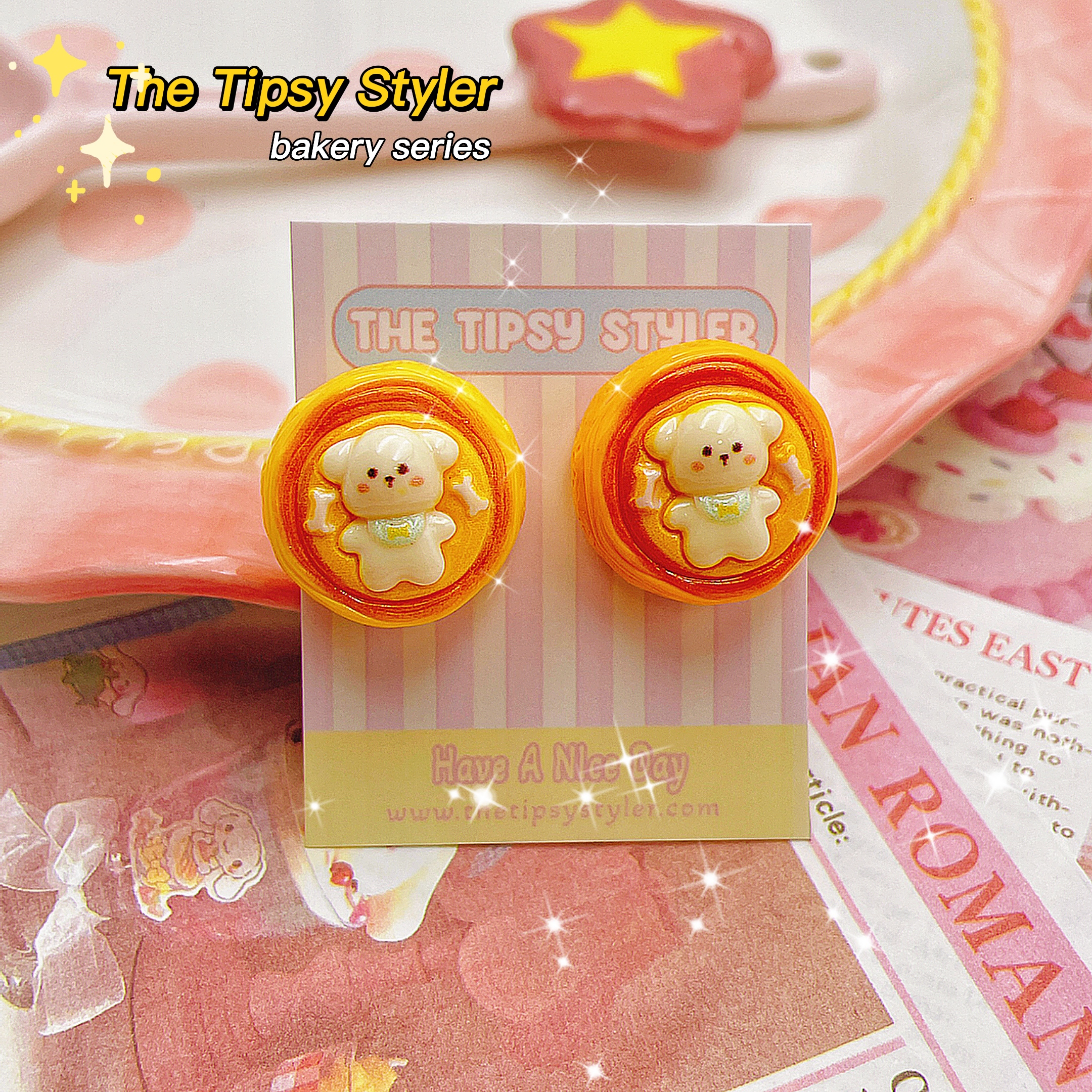 Doggy Egg Tart Earring