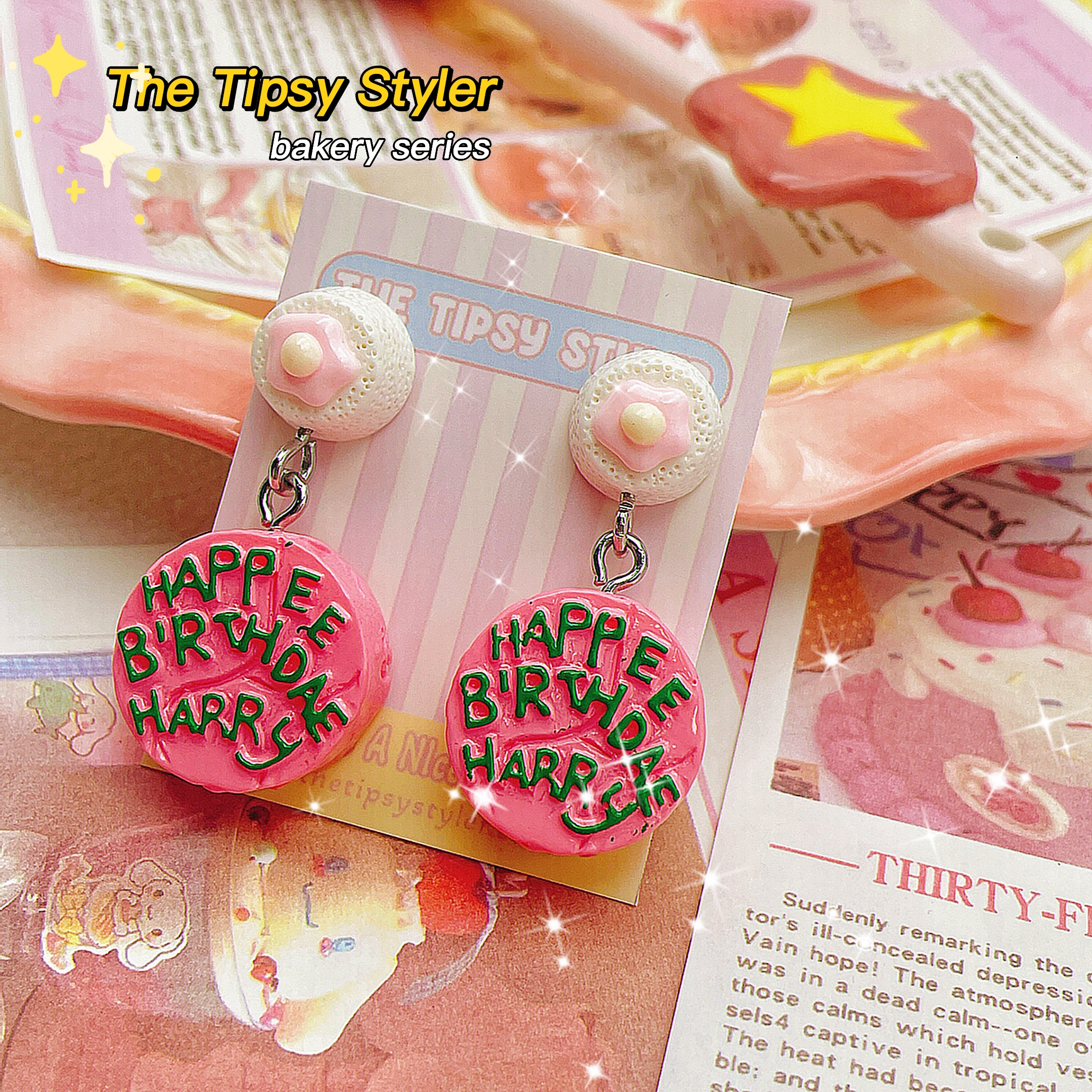 Harry Potter Cake Earrings