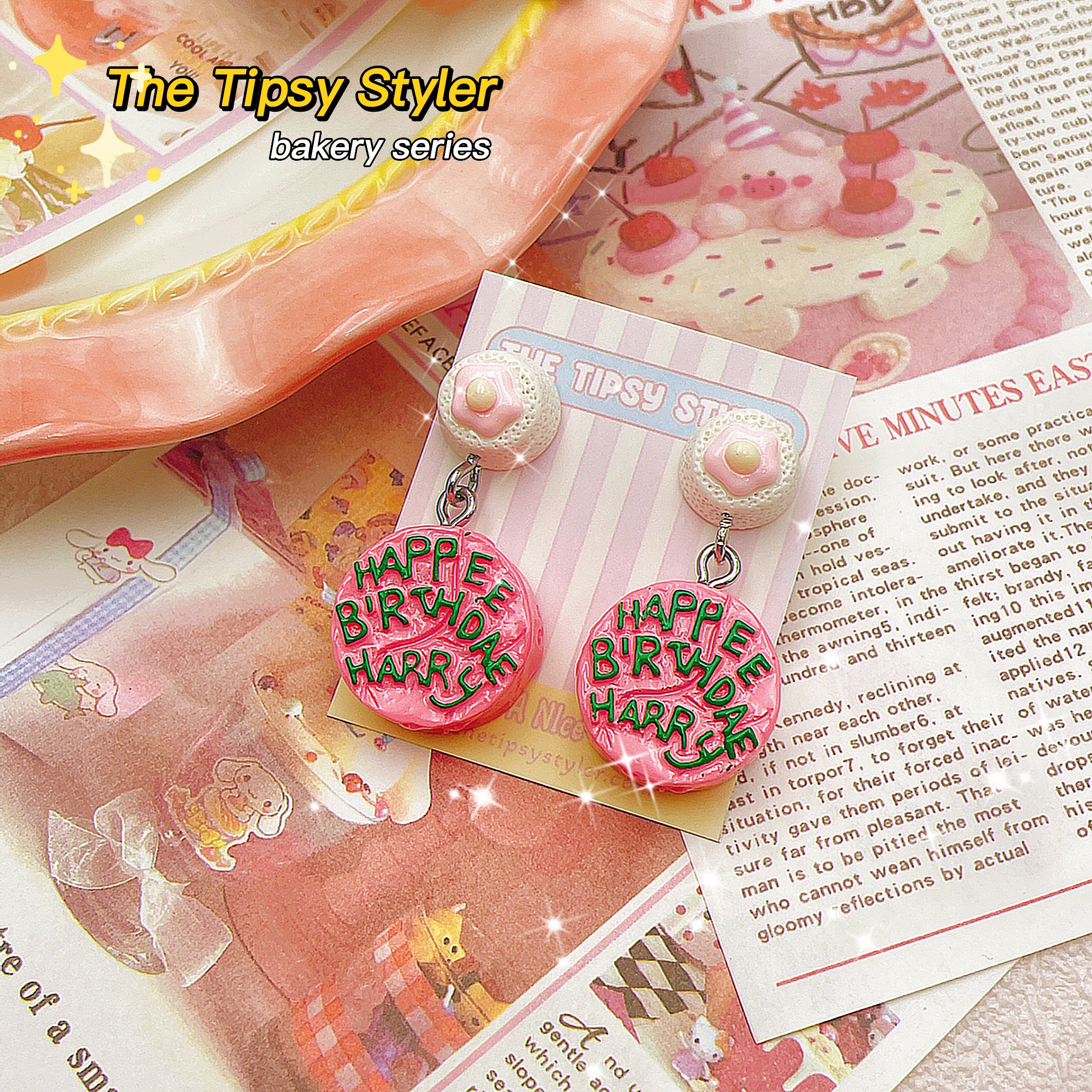 Harry Potter Cake Earrings