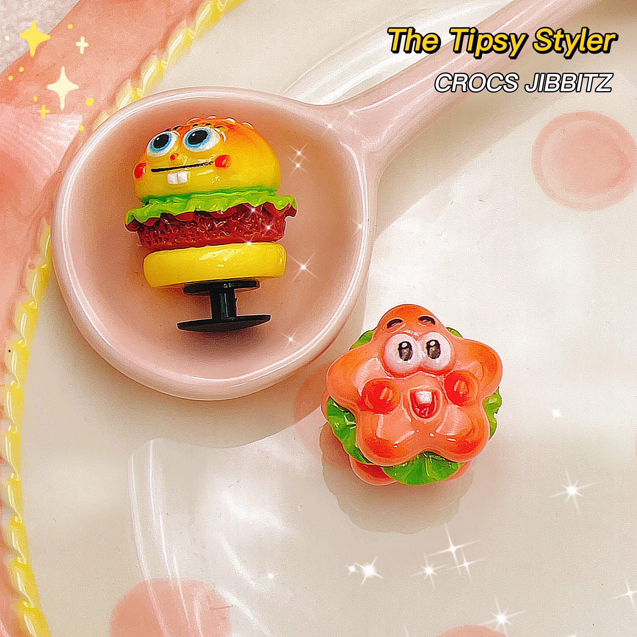 SpongeBob & Patrick Burger Jibbitz Set